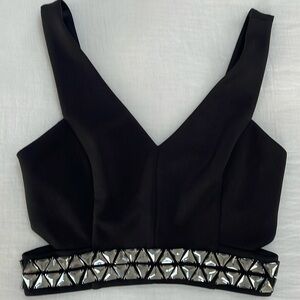 Women’s XS Express jeweled cropped top